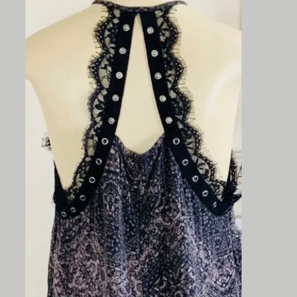 Rock & Republic Halter Lace Top L - Picture 3 of 4